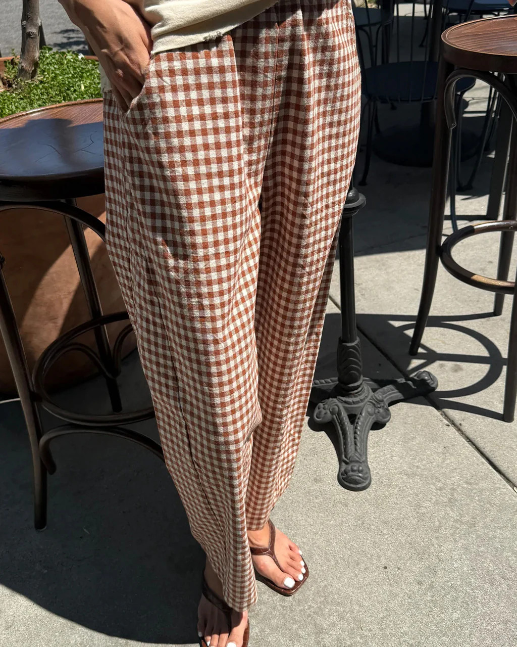 Arc Pants - Cinnamon Gingham | ban.do