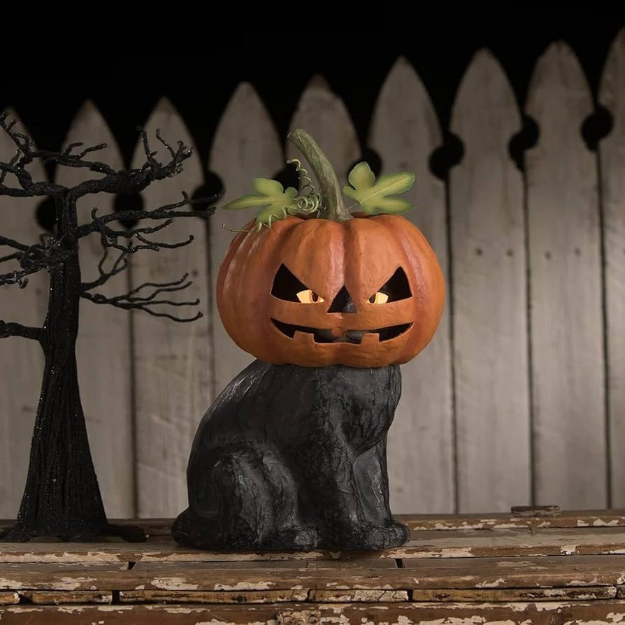 Bethany Lowe Black Cat Jack O'Lantern | Amazon (US)