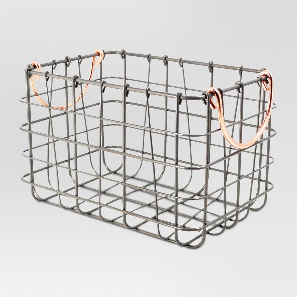 Wire Basket Antique Pewter - Threshold, Metallic Pewter | Target