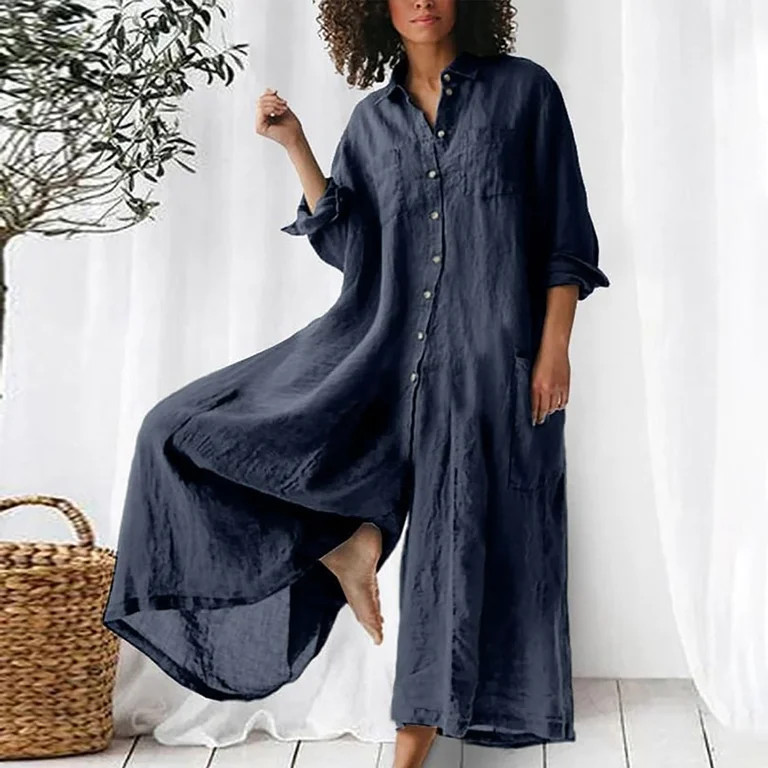 pstuiky Wide Leg Jumpsuits for Women, Jumpsuits for Wome One Piece Jumpsuits for Women Rompers Lo... | Walmart (US)