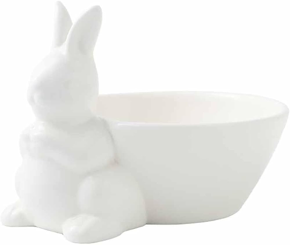Easter White Bunny Candy Dish, Ceramic Easter Candy Bowl Rabbit dish candy bowl, Decorative Bowls... | Amazon (US)