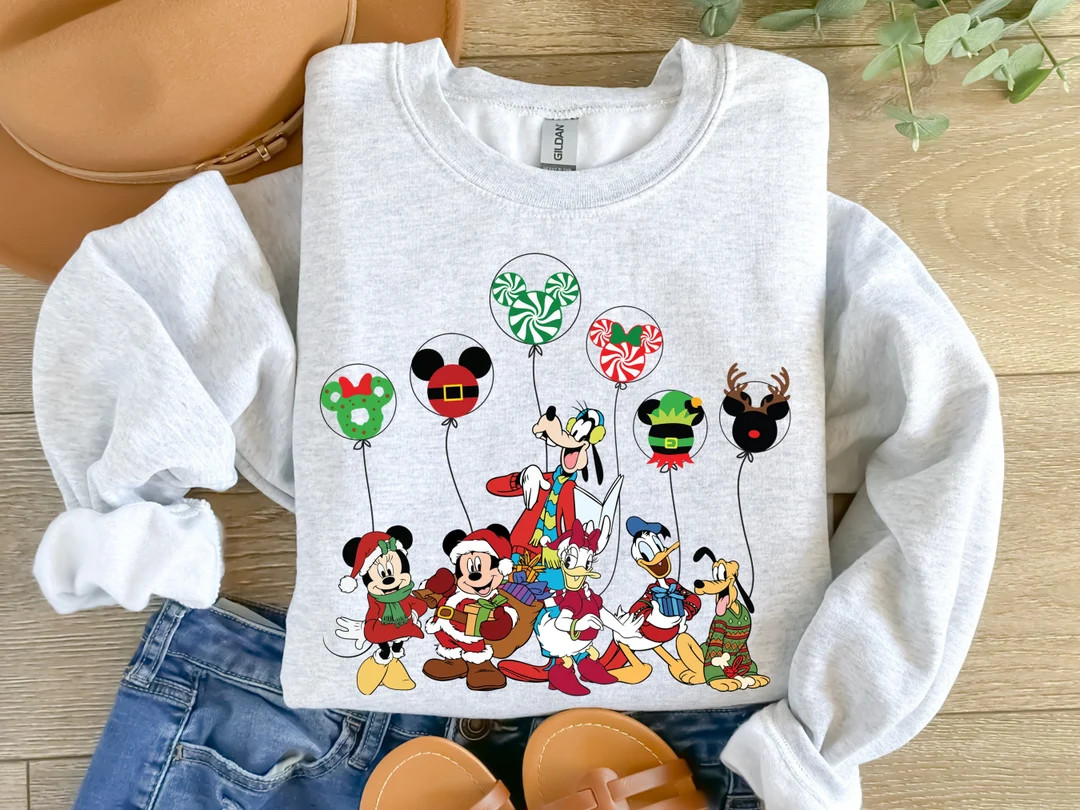Disney World Mickey and Friends Christmas Sweatshirt, Christmas Mickey Mouse Tshirt, Christmas Fa... | Etsy (US)