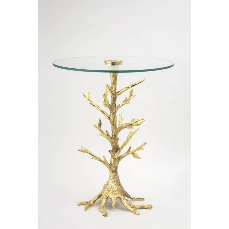Dennae Glass Pedestal End Table | Wayfair North America