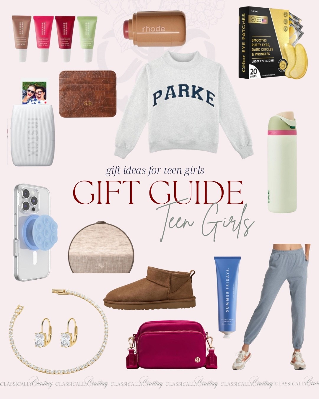 Gift guide for teen girls
Gift ideas for teen girls 
Christmas gift ideas for the teen girl
Parke sweatshirt 
Ugh boots
Vuori leggings 
Vuori joggers 
Lululemon everyday bag

#LTKGiftGuide #LTKHoliday