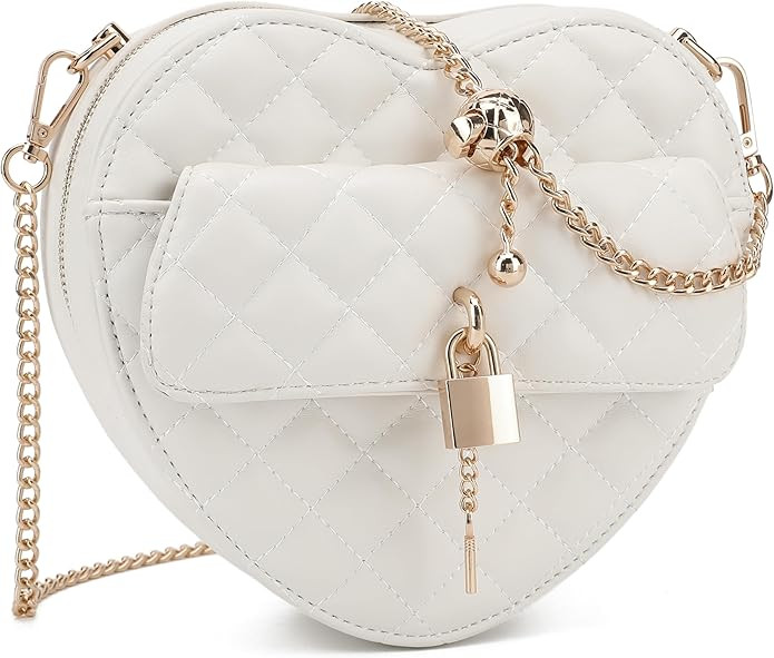 lola mae Heart Shape Satchel Crossbody Purse for women Zip Around Shoulder Bag | Amazon (US)