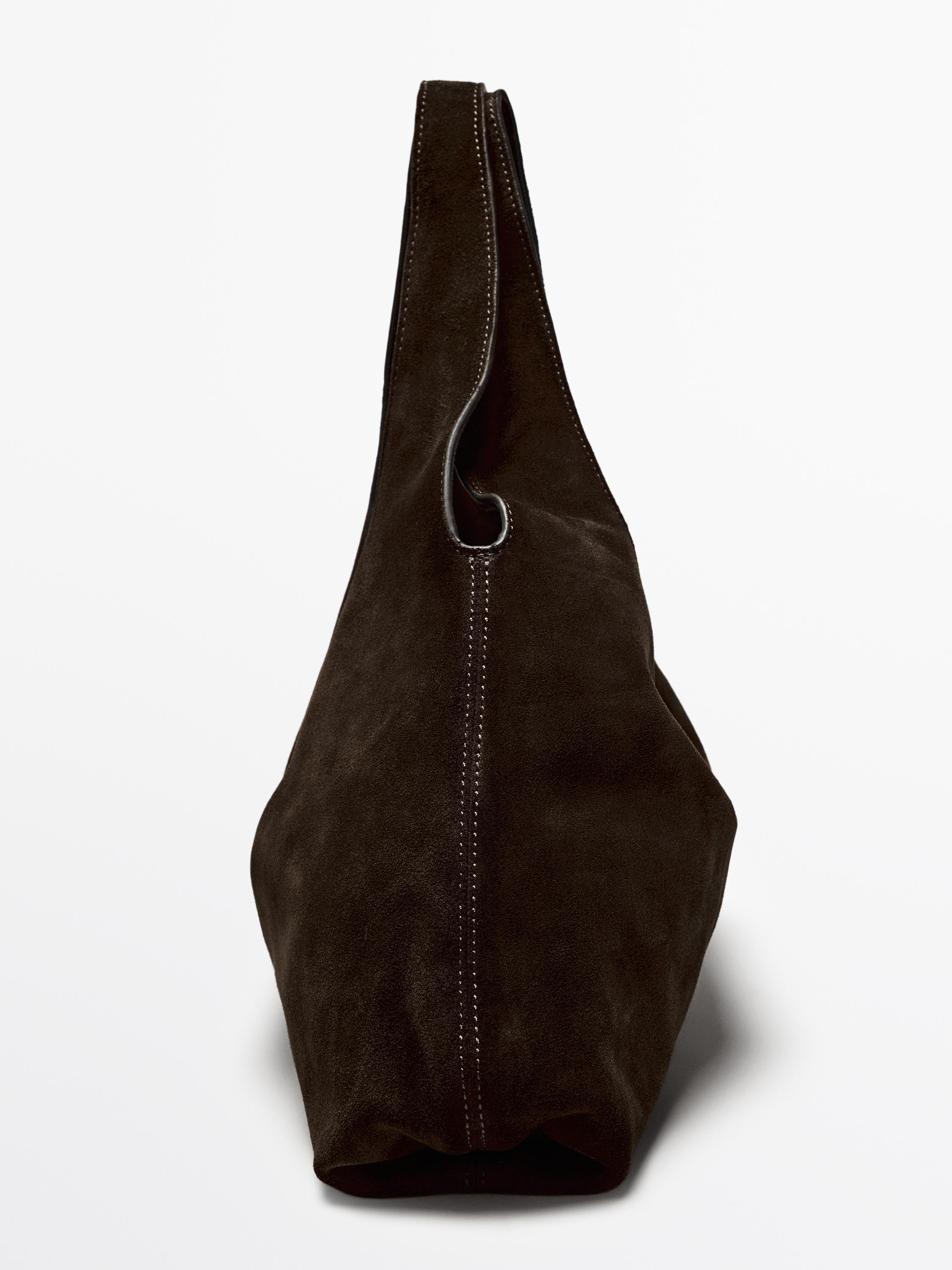 Medium split leather lady bag | Massimo Dutti UK