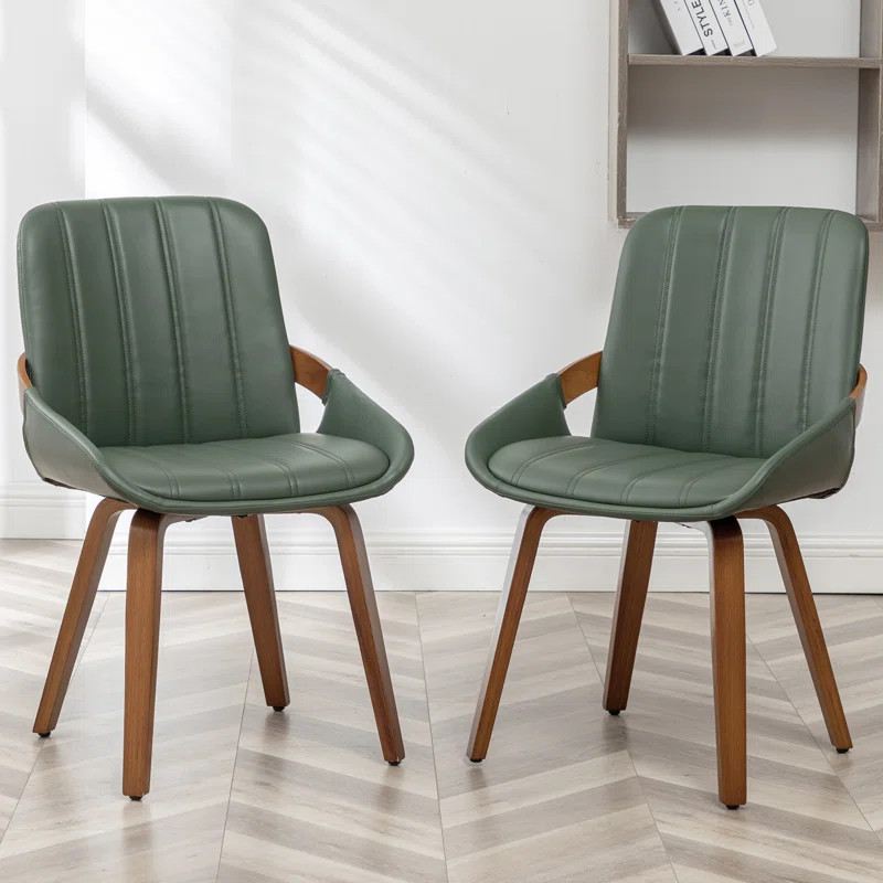 Modern Upholstered Faux Leather Dining Chairs | Wayfair North America