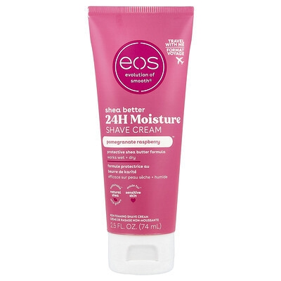EOS, Shea Better, 24H Moisture Shave Cream, Pomegranate Raspberry, 2.5 fl oz (74 ml) | iHerb