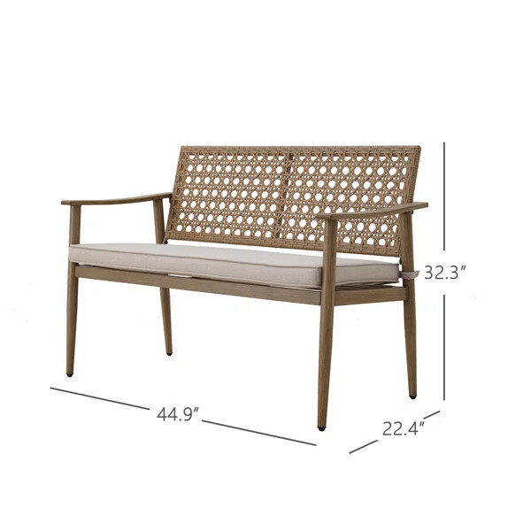Euriel Wicker Bench | Wayfair North America
