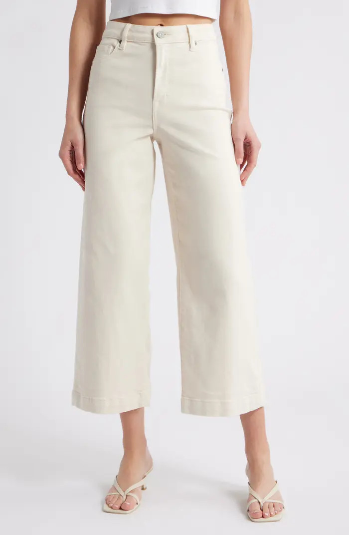 HIDDEN JEANS High Waist Crop Wide Leg Jeans | Nordstrom | Nordstrom