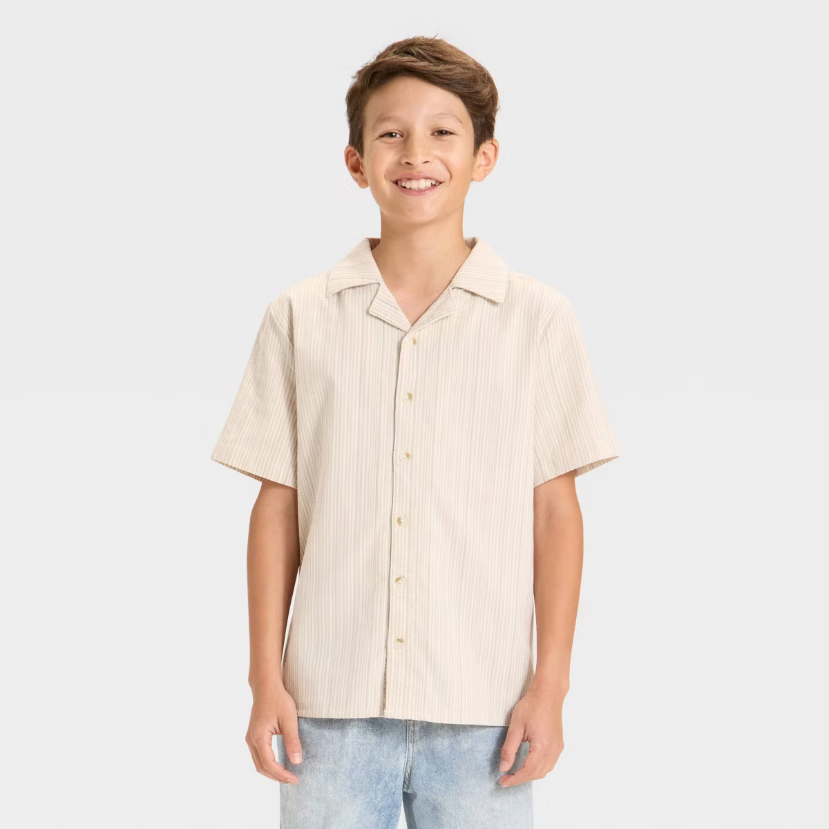 Boys' Short Sleeve Woven Button-Down Shirt - art class™ | Target