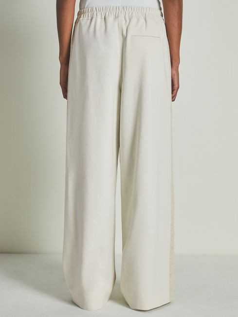 Reiss | Les 100 Ciels Twill Trousers with Wool in Cream | Reiss UK