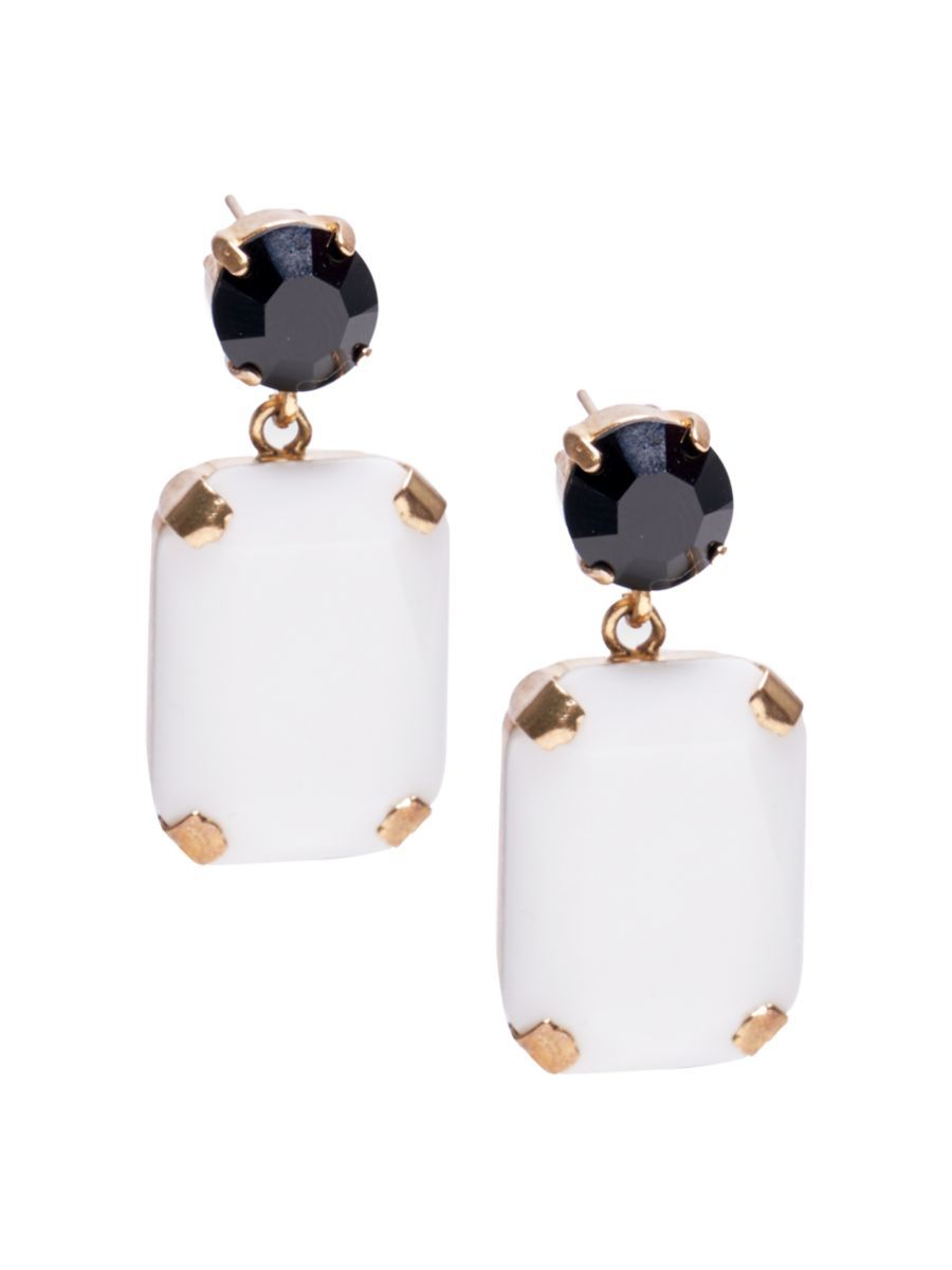 Goldtone & Glass Crystal Drop Earrings | Saks Fifth Avenue