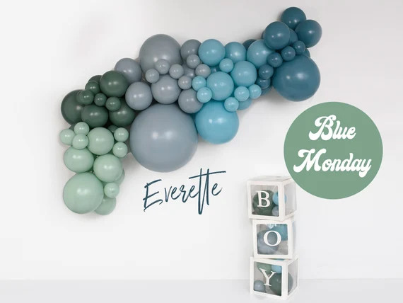 Blue Monday DIY Deluxe Balloon Garland Arch Kit  Slate Dusty - Etsy | Etsy (US)