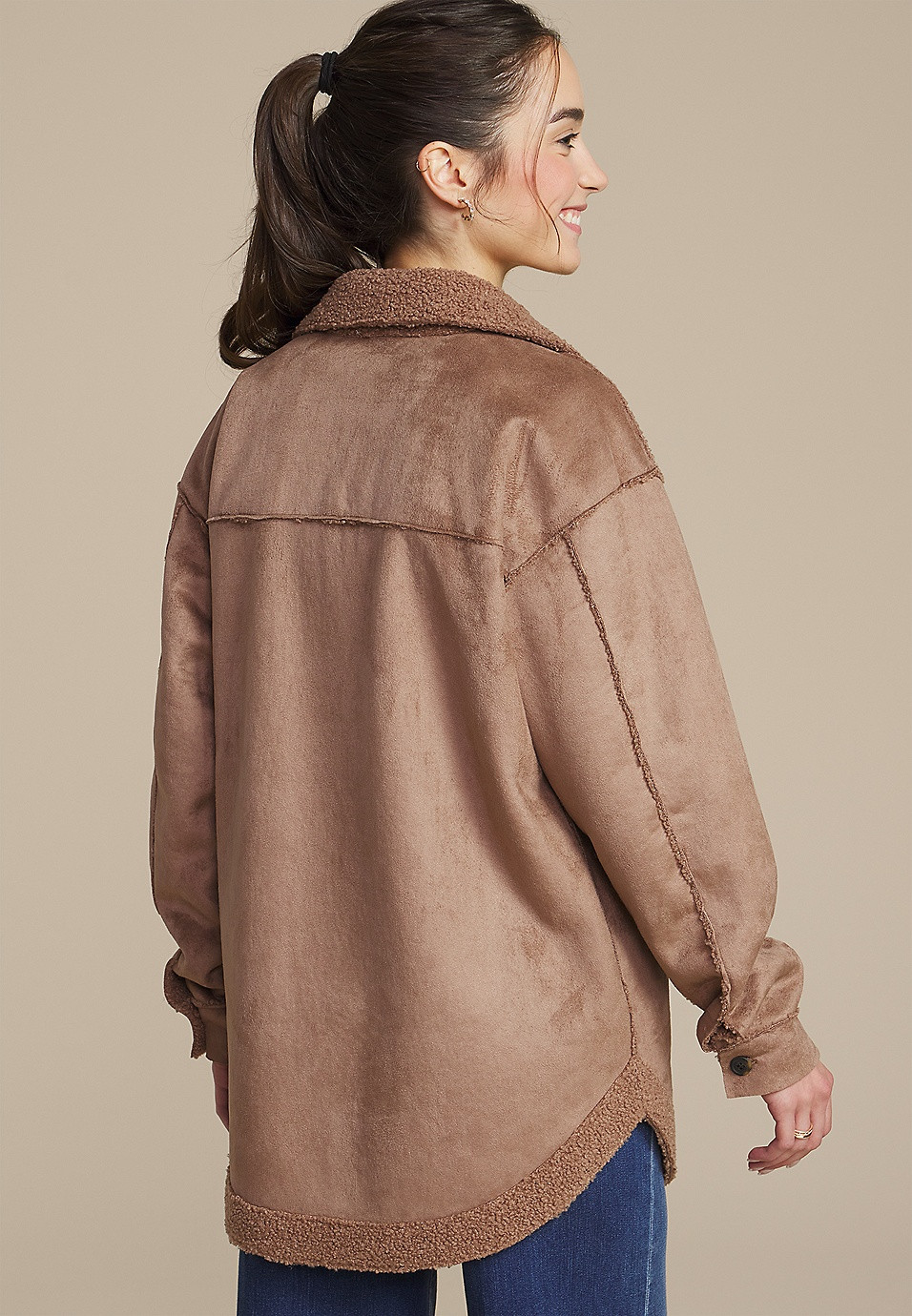 Cognac Shearling Jacket | Maurices