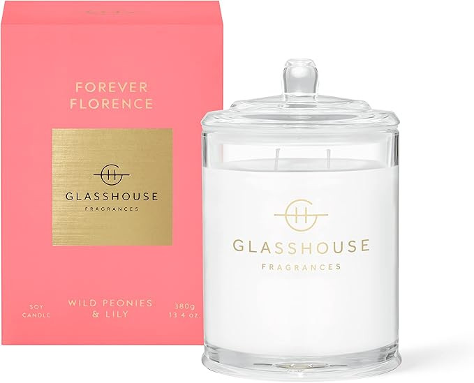 Glasshouse Fragrances Forever Florence Candle, Triple Scented Natural Soy Wax Blend, 2 Wicks & Gl... | Amazon (US)