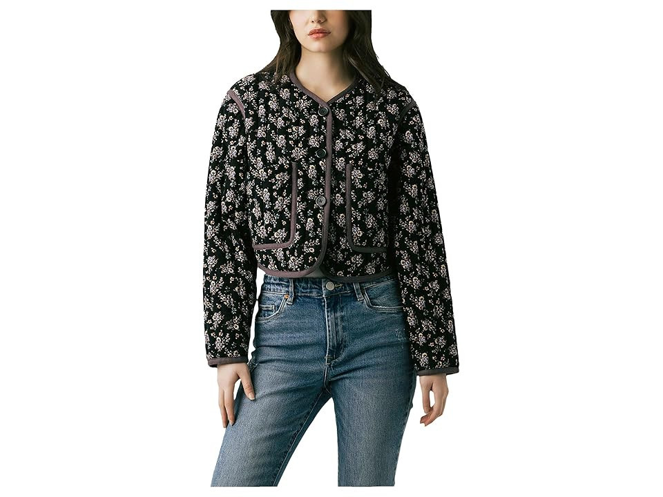 Blank NYC Fall Bloom Floral Quilted Jacket Women's Coat : LG, Polyester | Zappos