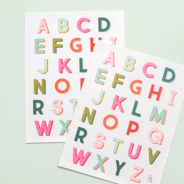 Holiday Vinyl Alphabet Stickers - A thru Z | Joy Creative Shop