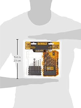 DEWALT Drill Bit Set, 14-Piece, 135 Degree Split Point, For Plastic, Wood and Metal (DWA1184) | Amazon (US)