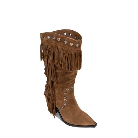 Kenneth Cole West Side Fringe Boots Brown | Walmart (US)