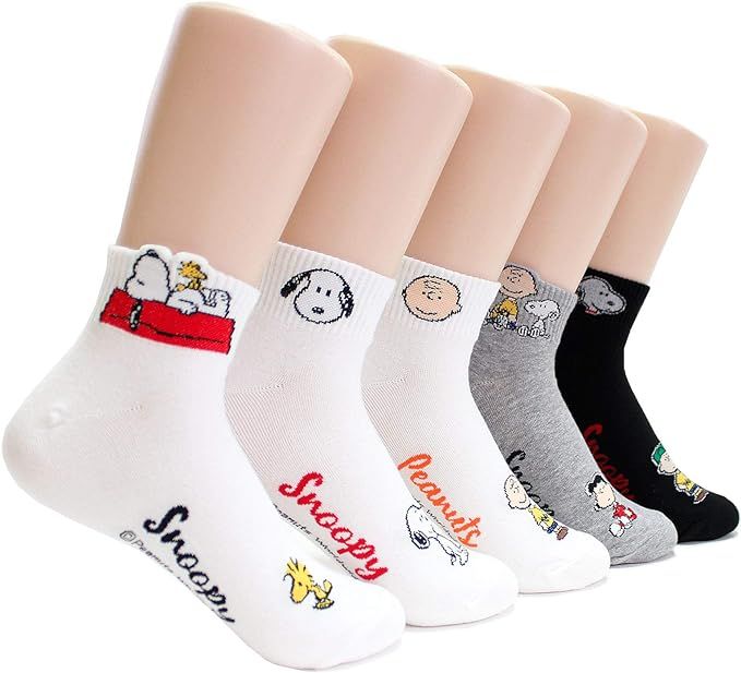 The Peanuts Snoopy Cartoon Movie Series Women's Original Socks | Amazon (US)