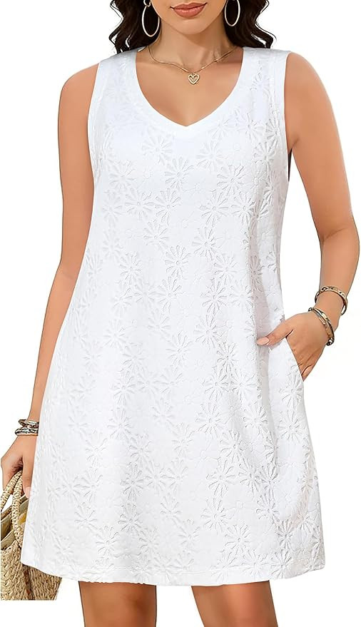 Pinup Fashion Women's Swimsuit Cover Up Terry Cloth Sleeveless Dress with Pockets | Amazon (US)