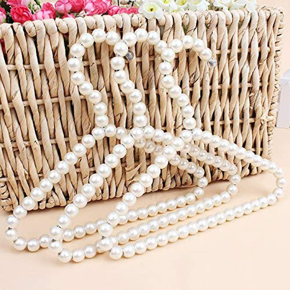 BUUEERR 3 Pack White Pearl Beads Metal Elegant Clothes Hangers for Kids Children Pet Dog (3 Pack ... | Amazon (US)