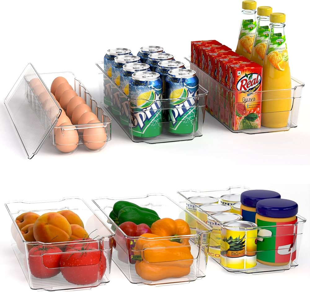 KICHLY Fridge Organizers - 6 Pack - Ideal for Pantry Organizers and Storage - Refrigerator Organi... | Amazon (CA)