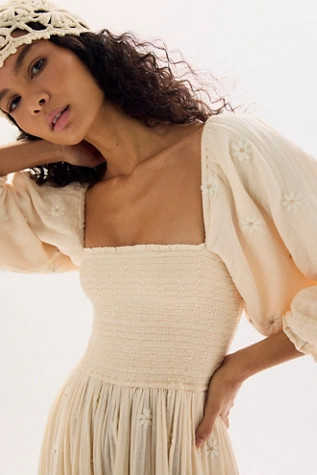 Dahlia Embroidered Maxi Dress | Free People (Global - UK&FR Excluded)