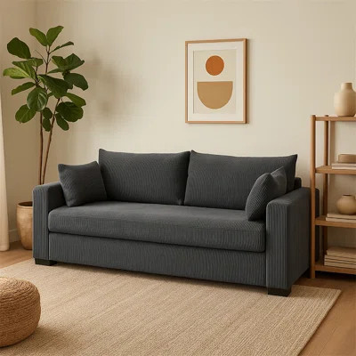 Coastal Corduroy Comfort Sofa | Wayfair North America