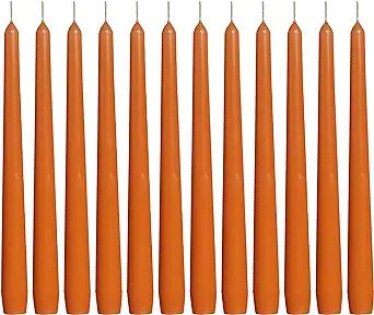 BOLSIUS Orange Taper Candles - 12 Pack Individually Wrapped Unscented 10 Inch Dinner Candle Set -... | Amazon (US)