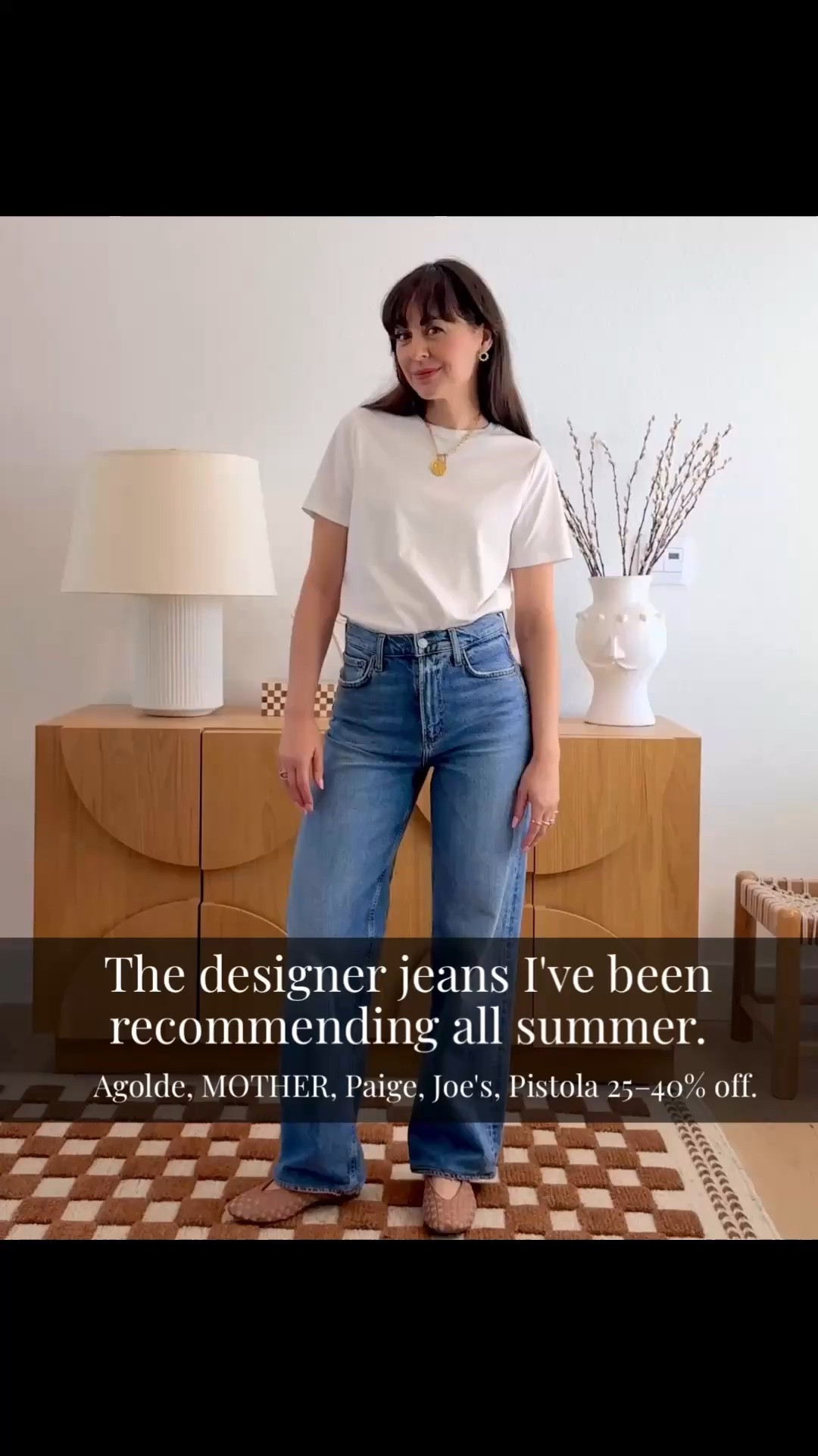 Jeans
I recommended these at full price. Now they're on sale at Nordstrom.
Designer denim finally marked down — Agolde, MOTHER, Paige, Joe's, Pistola. The jeans I've been recommending all summer are 25–40% off. The Agolde style I've worn on repeat is in this edit.