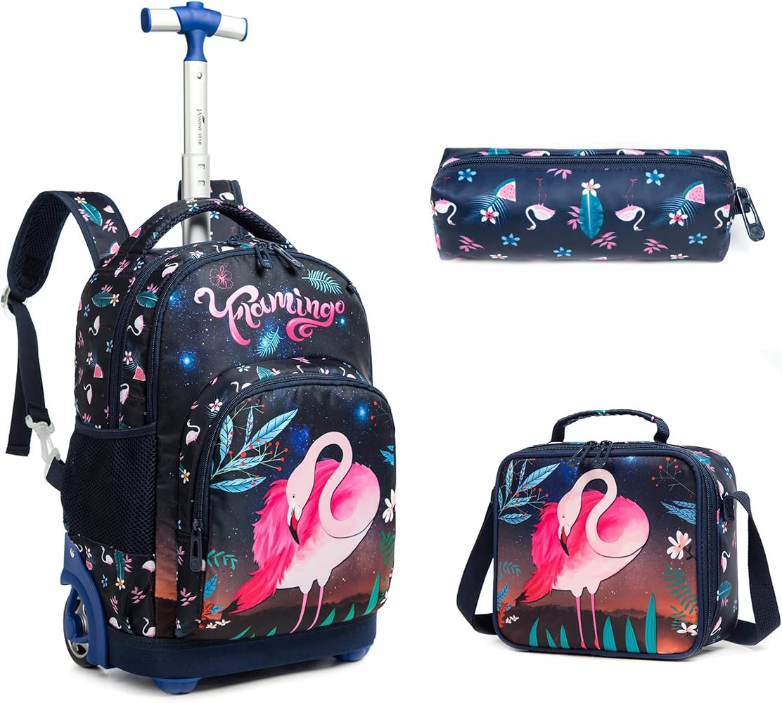 MOHCO Rolling Backpack 16 inch Kids Wheeled School Backpack Set for Boys and Girls | Amazon (US)