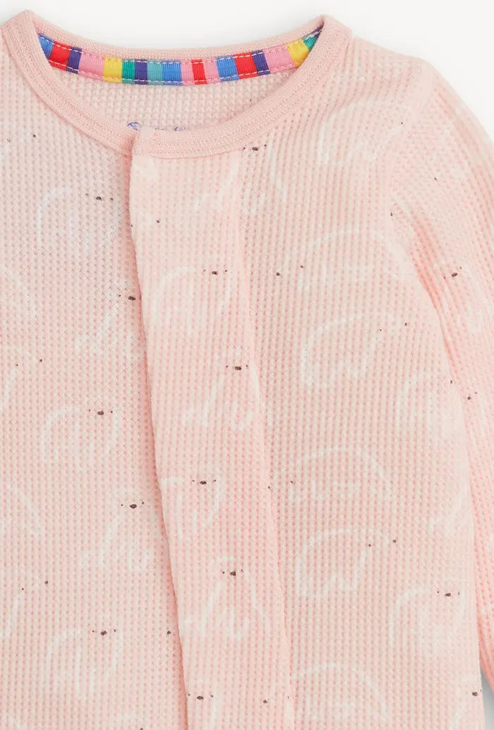 Pink Polaris Waffle Knit Magnetic Closure Footie | Nordstrom
