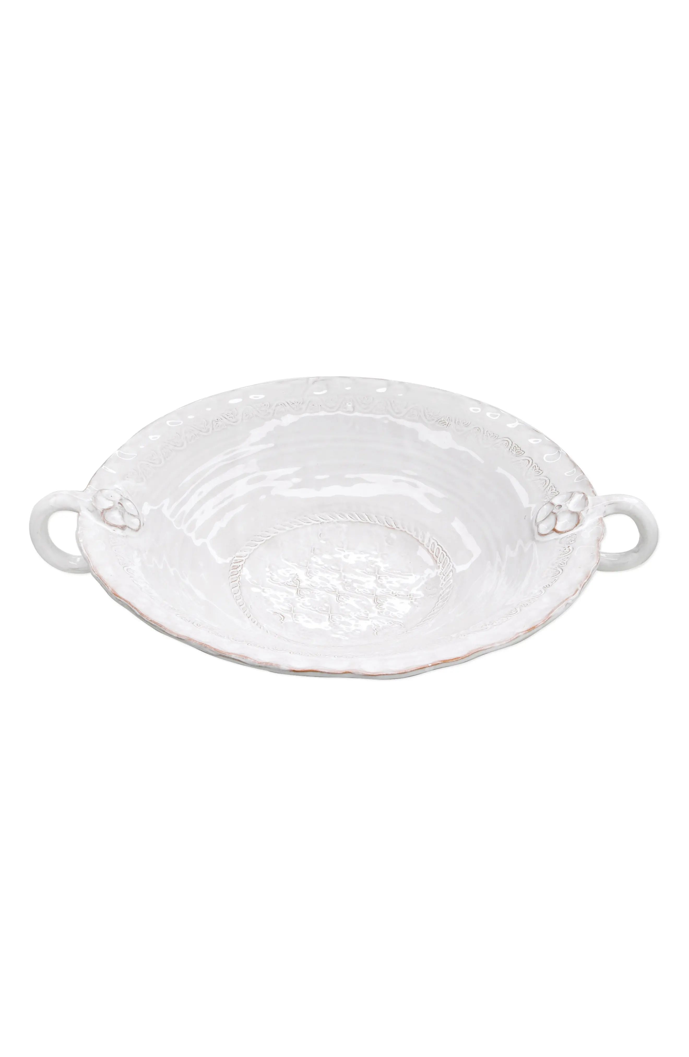 Vietri Large Bellezza Stoneware Platter, Size One Size - White | Nordstrom