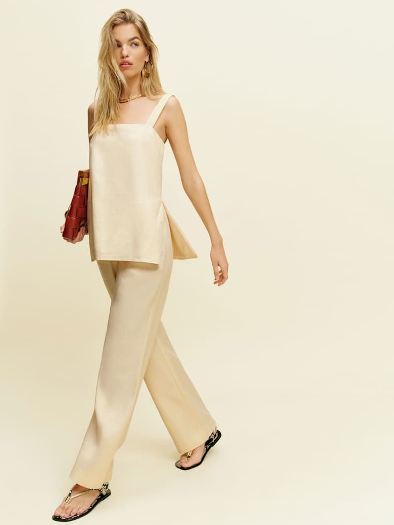 Kristen Linen Two Piece | Reformation (Global)