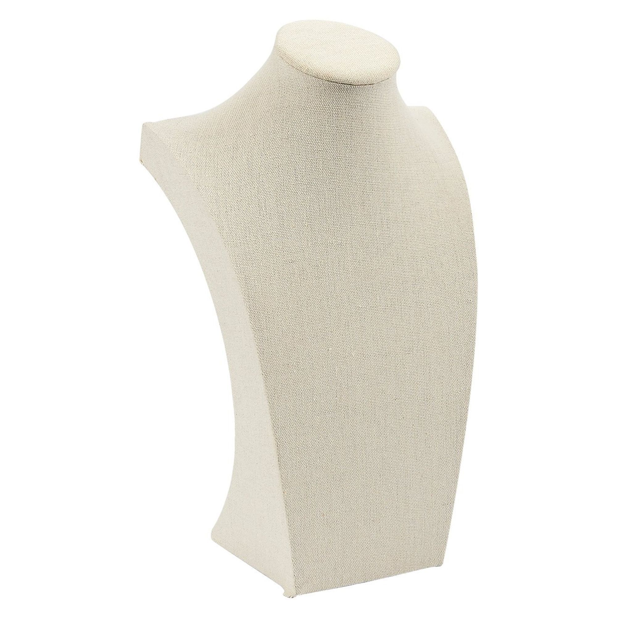 Linen Wooden Jewelry Holder - Jewelry Store Display Bust Stand for Jewelry Accessories, Necklaces... | Walmart (US)