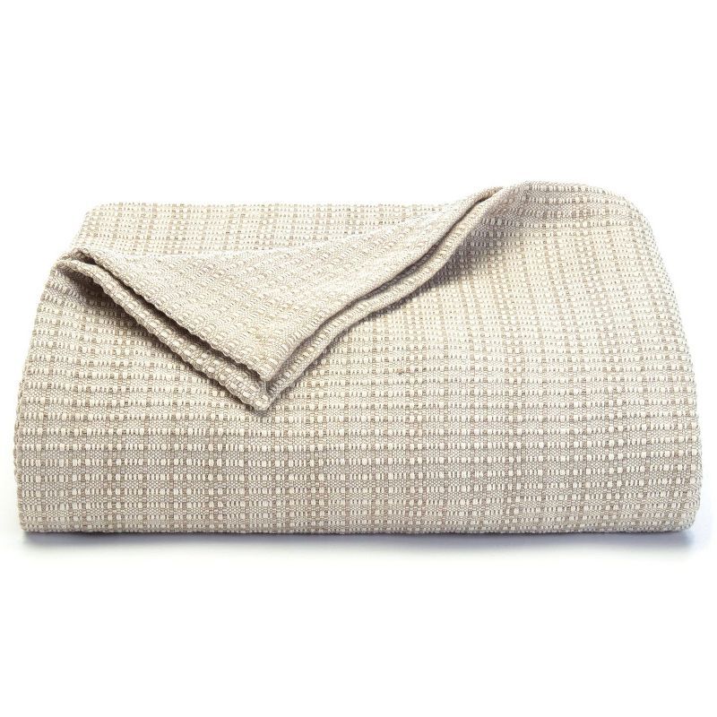 100% Cotton Woven Bed Blanket Beige - Tommy Bahama | Target