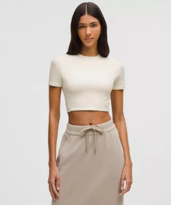 Wundermost Ultra-Soft Nulu Crewneck Cropped T-Shirt | lululemon (AU)