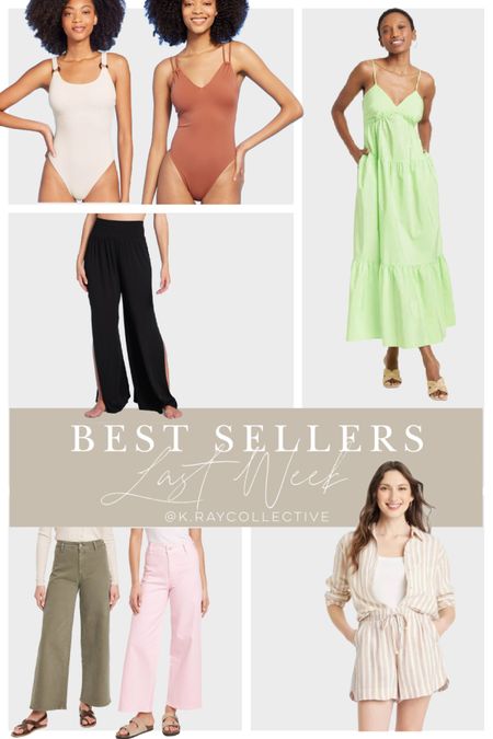 Here’s our bestselling links in all things style from the last week! The $30 one piece swimsuit, a great pair of cover-up, swim pants, a lime green maxi dress under $40, the perfect striped linen matching set, and the viral wide like $28 pant.  

#TargetStyle #SpringOutfits #SpringDress #Swim #OnePieceswimsuit #SwimCoverup #Resortwear

#LTKxTarget #LTKswim #LTKfindsunder50