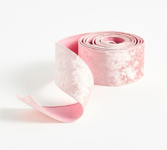 LoveShackFancy Pink Velvet Ribbon Garland | Pottery Barn (US)