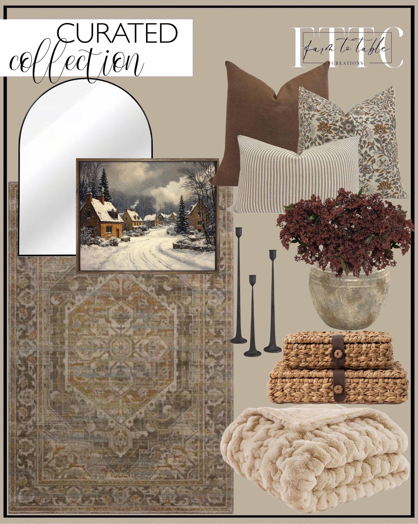 Curated Winter Home Decor Finds for a Cozy Neutral Living Room

Follow @farmtotablecreations on Instagram for daily home finds, styling ideas, and exclusive deals.

This curated winter collection is all about cozy layers, warm neutrals, and timeless textures that carry your home straight through the season. From the soft neutral rug that anchors the space, to the layered throw pillows in rich browns and subtle patterns, every piece was chosen to feel elevated yet inviting. Woven storage baskets add natural texture, the plush throw brings instant warmth, and simple black candlesticks create that effortless, styled look on any surface. These are versatile pieces you can use all winter long and easily transition into spring.

Shop the full curated collection through LTK and recreate this cozy, neutral winter look in your own home.

#LTKhome #LTKfinds #LTKsalealert #winterdecor #neutralhome #cozyhome #livingroomdecor #pillows #throws #area rug #candlesticks #baskets #homedecor #homeinspo

#LTKSaleAlert #LTKHome #LTKFindsUnder50