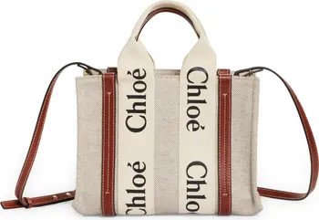 Chloé Small Woody Logo Strap Canvas Tote | Nordstrom | Nordstrom