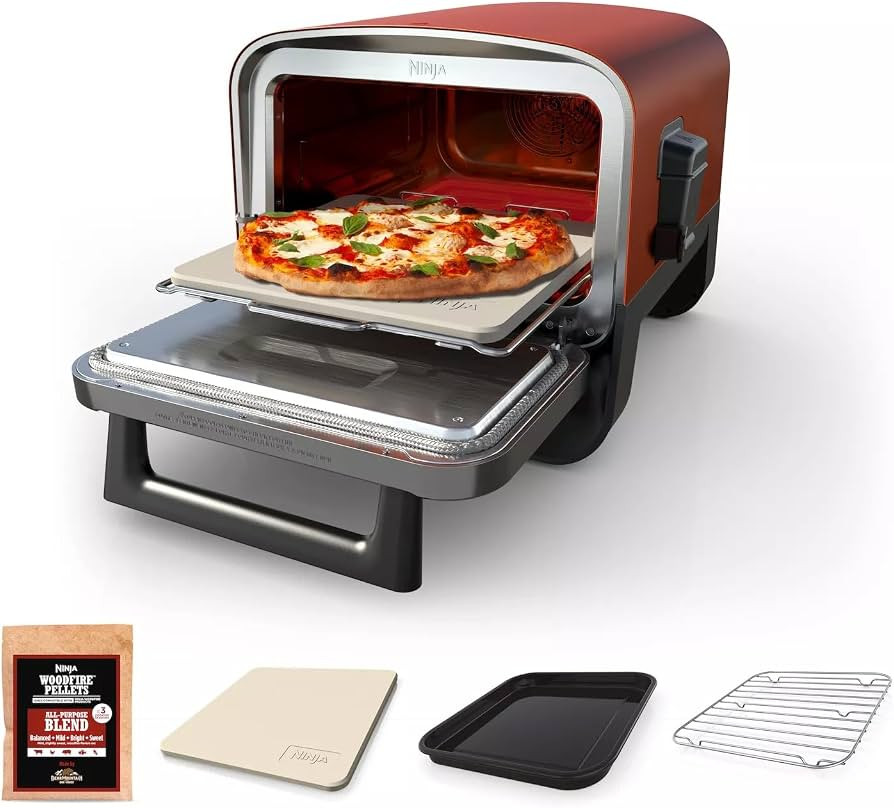 Ninja Woodfire Outdoor Pizza Oven, 8-in-1 Portable Electric Roaster Oven, Heats up to 700°F, 5 A... | Amazon (US)