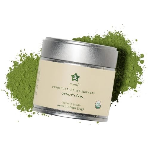 Nami Matcha | Okumidori First Harvest – 30g | USDA Organic, Smooth & Vibrant Green Tea Powder | Antioxidant-Rich, L-Theanine for Calm Energy | Amazon (US)