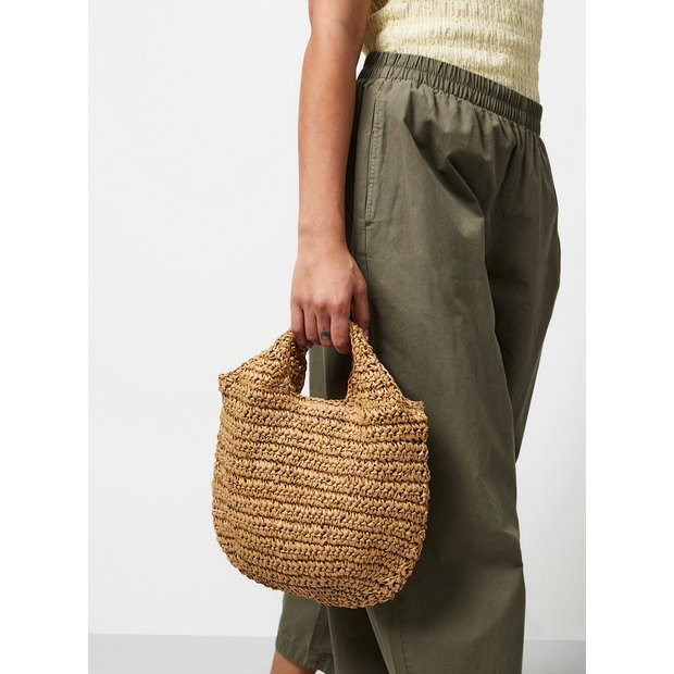 Buy Neutral Straw Handheld Shopper Bag One Size | Bags | Tu | Tu Clothing