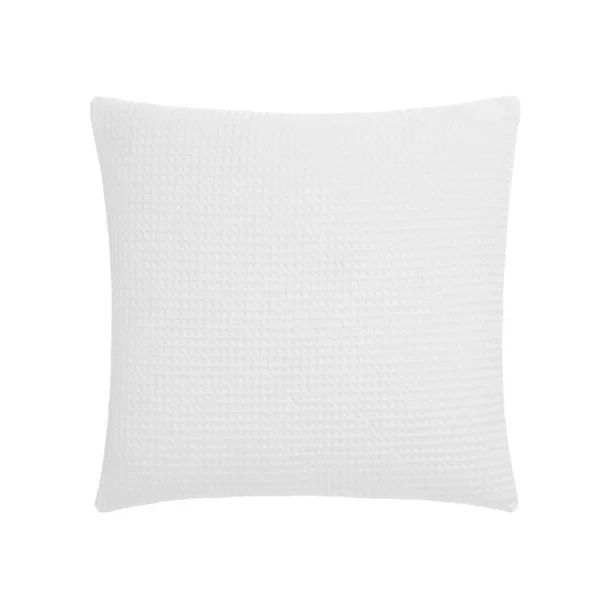 Gap Home Washed Waffle Decorative Square Throw Pillow White 18" x 18" | Walmart (US)