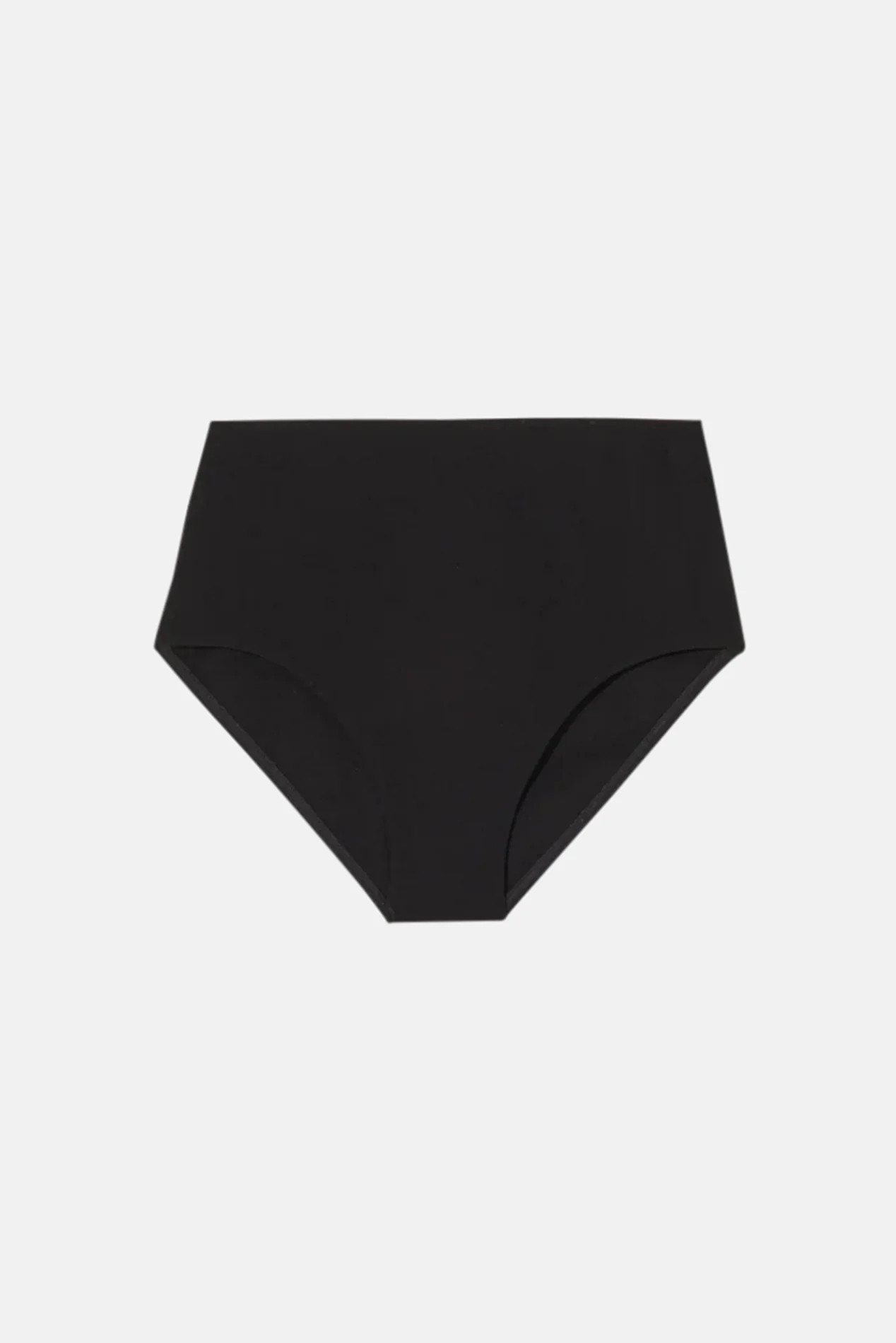 High Waisted Bikini Bottom Black | Blue & Cream