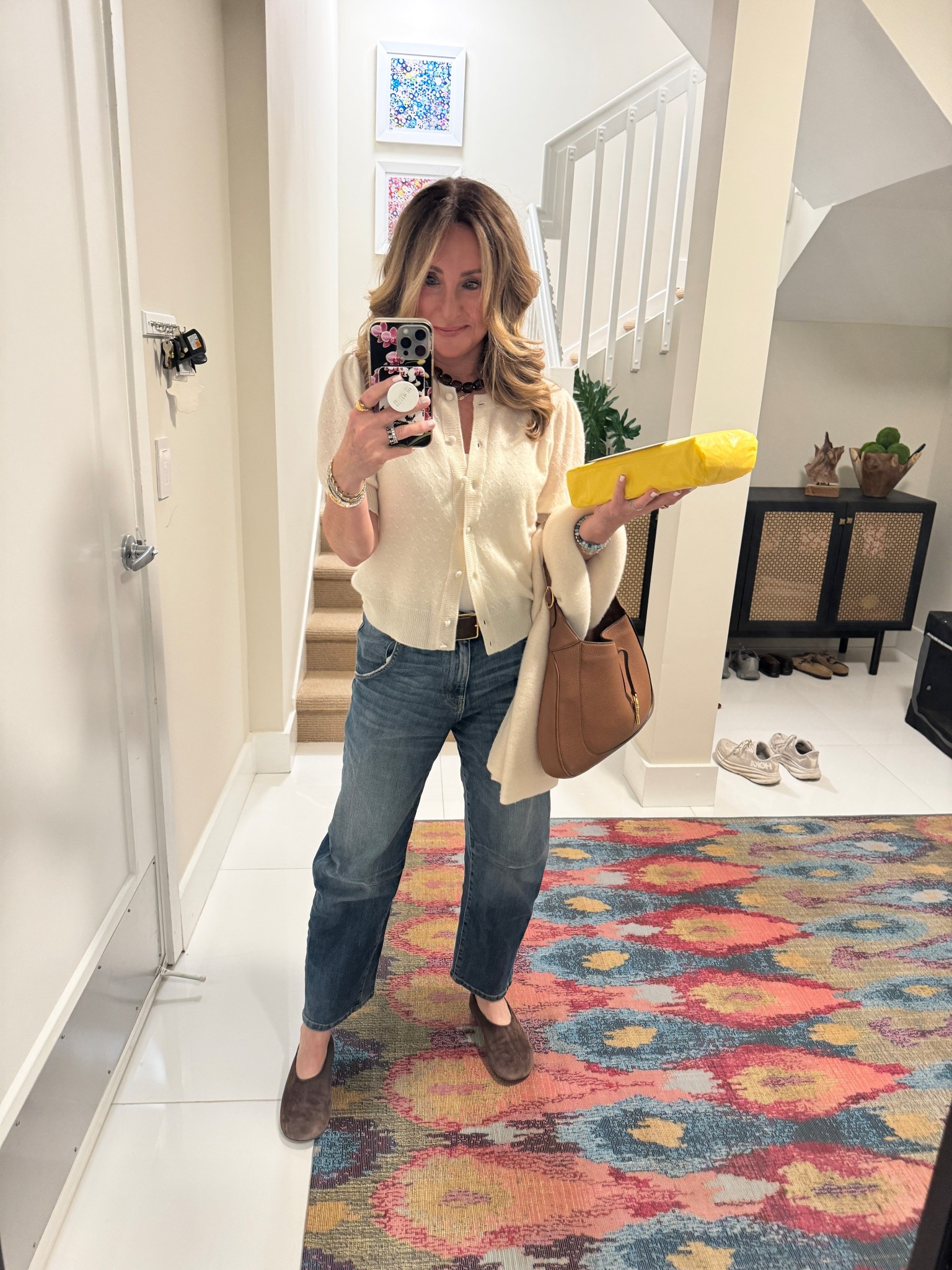 This cream, short sleeve cashmere sweater has been a perfect Piece this winter in Florida. It was last winter as well. The light color makes it still feel “warm weather, appropriate“ and the. Fine cashmere keeps me cozy on cold nights.

#LTKgrwm #LTKdayinmylife #LTKootd
