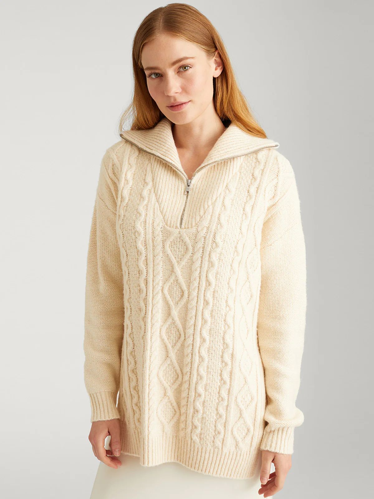 Golli: Cable Half-Zip Sweater | 525 America